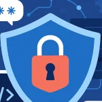 Захист сайту на хостингу у 2025 році — сервери, замок і щит як символи кібербезпеки