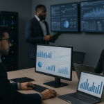 Команда B2B-компанії аналізує дані та працює з інфраструктурою в офісі