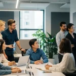 Бізнес-команда працює в офісі з комп’ютерами — ознаки, що сайту тісно на shared-хостингу