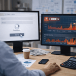 Власник бізнесу аналізує роботу сайту та втрати клієнтів через технічні проблеми хостингу