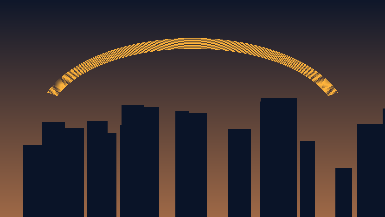 Міський горизонт на світанку як метафора масштабування бізнесу та стабільної інфраструктури