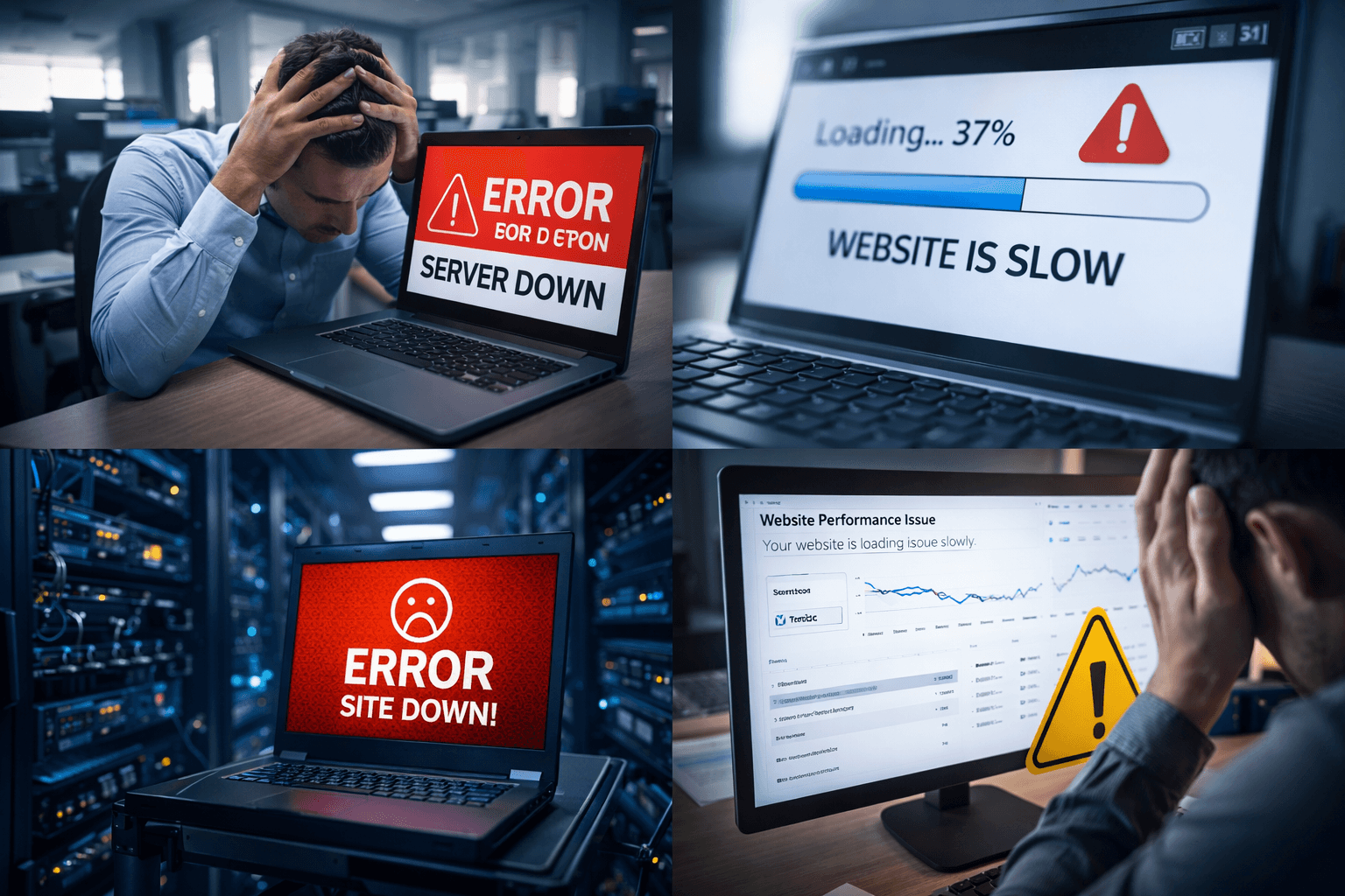 ознаки що хостинг не справляється з сайтом