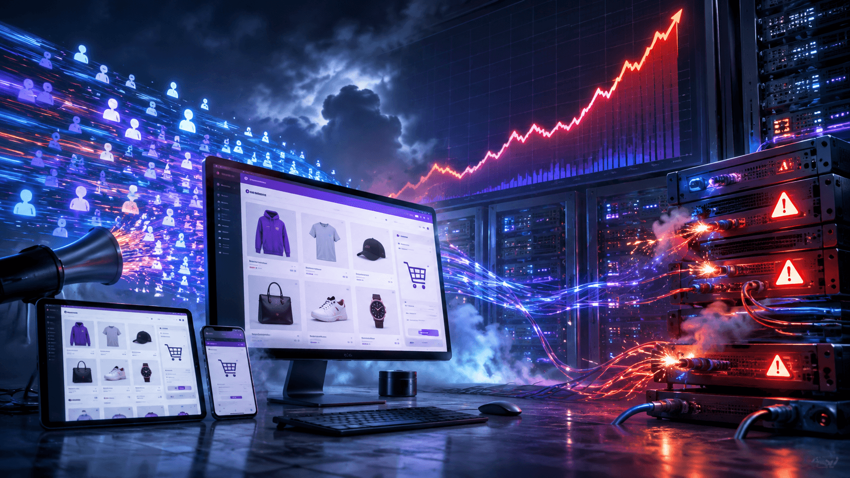 WooCommerce магазин падає під час рекламного навантаження на хостинг