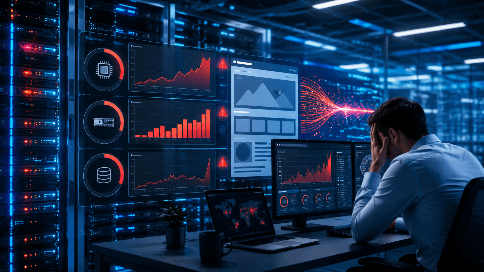 сайту не вистачає ресурсів хостингу CPU RAM база даних